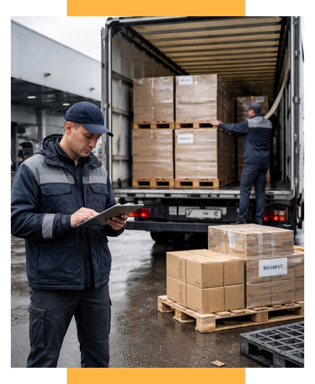 Доставка грузов из Беларуси от 15323 р. логистика СетСервис-Рсз